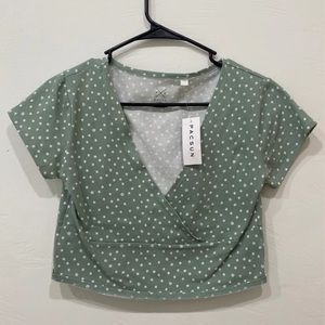 Green PacSun crop top
